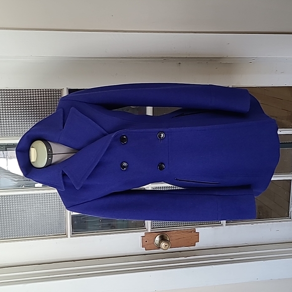 MICHAEL Michael Kors Jackets & Blazers - Women's Small Michael Kors Royal Blue Wool Pea Coat Jacket